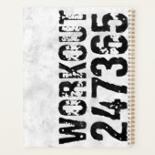 Abgenutzter und kratzter Text Workout 247365 rusti Planer (Rückseite)