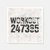 Abgenutzter und kratzter Text Workout 247365 rusti Serviette (Vorderseite)