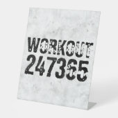 Abgenutzter und kratzter Text Workout 247365 rusti Sockelschild (Vorderseite)