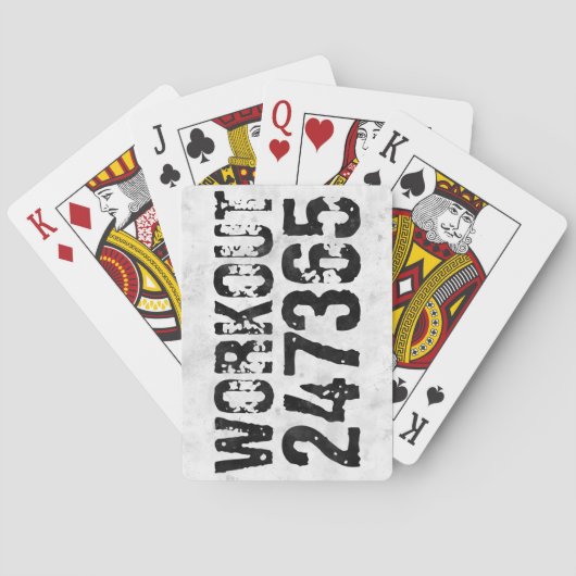 Abgenutzter und kratzter Text Workout 247365 rusti Spielkarten (Rückseite)