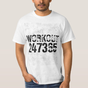 Abgenutzter und kratzter Text Workout 247365 rusti T-Shirt