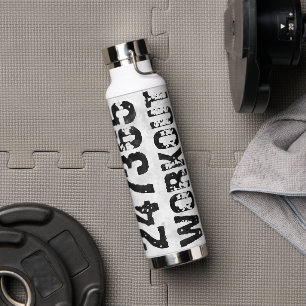 Abgenutzter und kratzter Text Workout 247365 rusti Trinkflasche