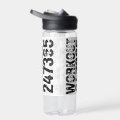 Abgenutzter und kratzter Text Workout 247365 rusti Trinkflasche (Rechts)