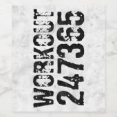 Abgenutzter und kratzter Text Workout 247365 rusti Weinetikett (Einzelnes Label)