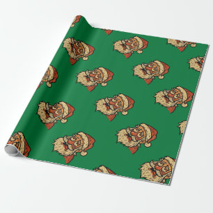 Abgenutzter Weihnachtsmann Weihnachten Geschenkpapier