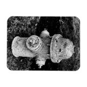 Abgenutztes, abgesplittertes, rostiges altes Feuer Magnet (Horizontal)