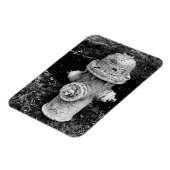 Abgenutztes, abgesplittertes, rostiges altes Feuer Magnet (Linke Seite)