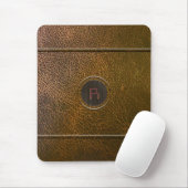 Abgenutztes braunes Lederlook nach Maß Mousepad (Mit Mouse)