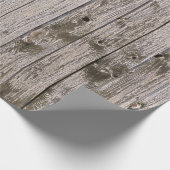 abgenutztes Holzwrap-Papier Geschenkpapier (Ecke)