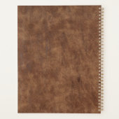 Abgenutztes Leder mit Goldrahmen Planer (Rückseite)