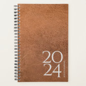 Abgenutztes Lederbild Personal 202x wöchentlich Planer (Vorderseite)