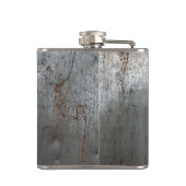 Abgenutztes Metallkreuz Flachmann (Rückseite)