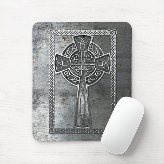 Abgenutztes Metallkreuz Mousepad (Mit Mouse)