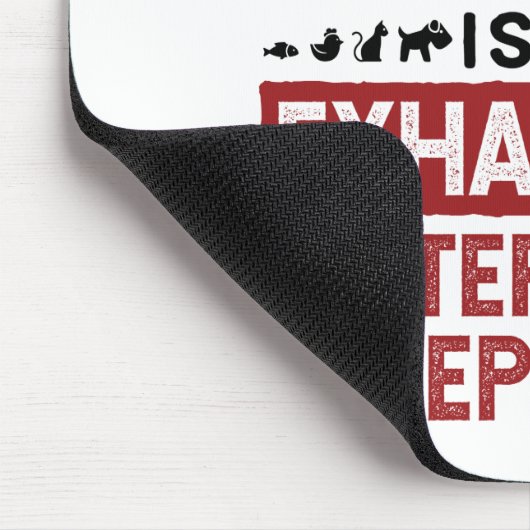 Abgereicherter Tierärzteppich Mousepad (Ecke)