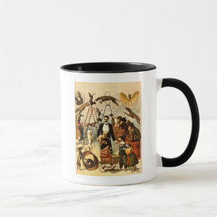 Abgerichteter Hund Akt 1899 - Vintage Zirkusplakat Tasse