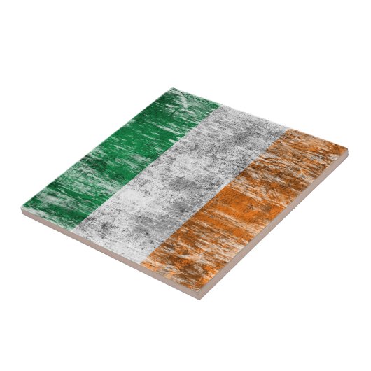 Abgeriebene und getragene irische Flagge Fliese (Seite)