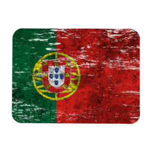 Abgeriebene und getragene portugiesische Flagge Magnet