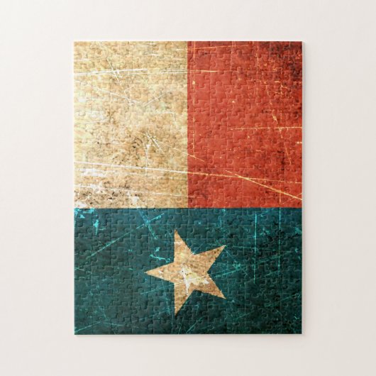 Abgeriebene und getragene Texas-Flagge Puzzle (Vertikal)