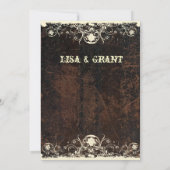 Abgeriebener lederner Blick, schäbige Einladung (Rückseite)