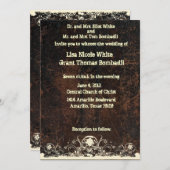 Abgeriebener lederner Blick, schäbige Einladung (Vorne/Hinten)