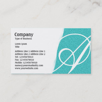 Abgerissen - Cyan Embossed Texture Visitenkarte