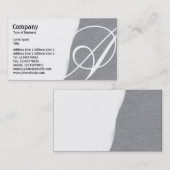 Abgerissen - Graue, robuste Papierstruktur Visitenkarte (Vorne/Hinten)