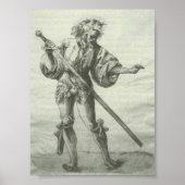 Abgerissener Krieger Poster (Vorne)