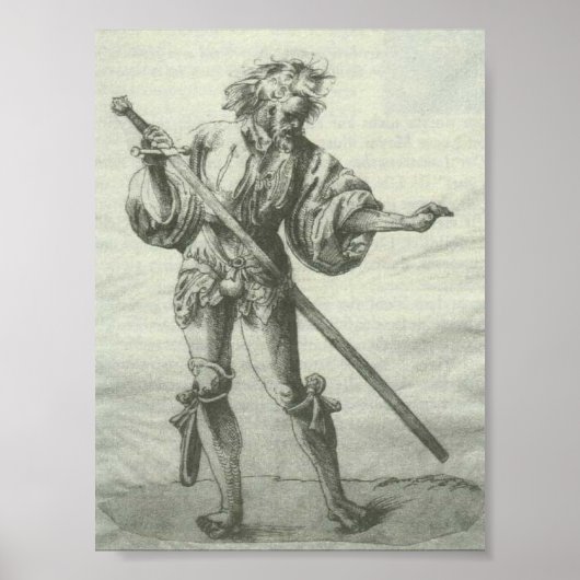 Abgerissener Krieger Poster (Vorne)