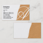 Abgerollt - Orangefarbene Papiertextur Visitenkarte (Vorne/Hinten)