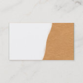 Abgerollt - Orangefarbene Papiertextur Visitenkarte (Rückseite)