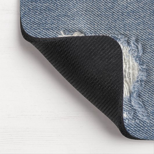 Abgeruftes Denim-Loch Mousepad (Ecke)