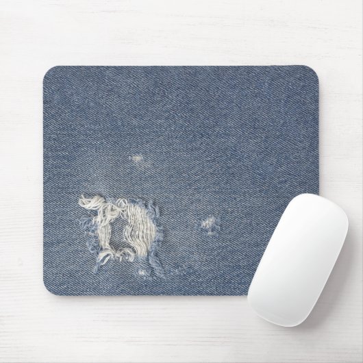 Abgeruftes Denim-Loch Mousepad (Mit Mouse)