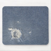 Abgeruftes Denim-Loch Mousepad (Vorne)