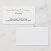 Abgerundete Ecke Chic Handwrite Script Visitenkart Visitenkarte (Vorne/Hinten)