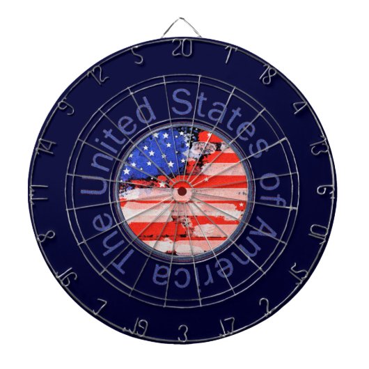 abgerundete US-Flagge Dartscheibe (vorne)