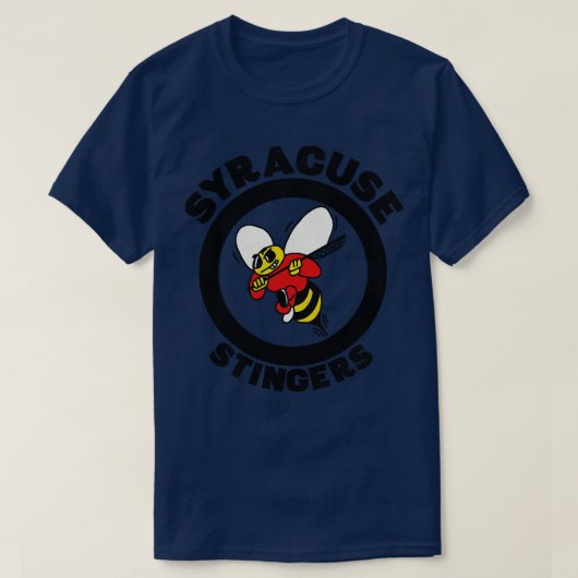 Abgeschaltetes Syracuse Stingers Lacrosse Team T-Shirt (Design vorne)