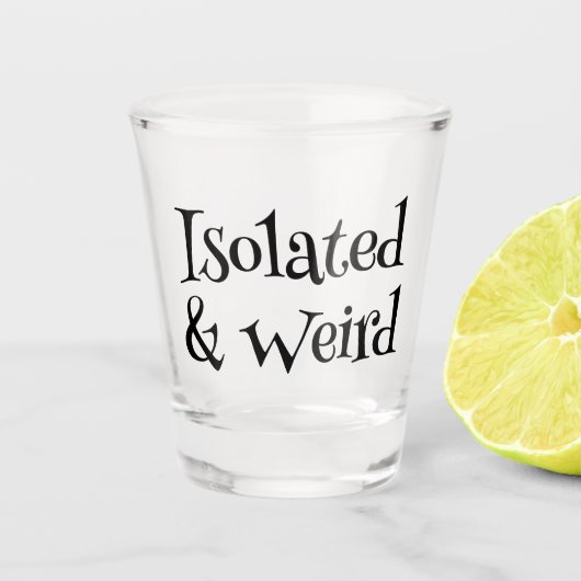 Abgeschieden & sonderbar schnapsglas (Vorderseite)