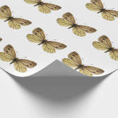 Abgeschieden von grünem Schmetterling Geschenkpapier (Ecke)