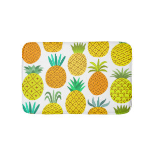 Abgeschiedene Ananas: Vintages nahtloses Muster. Badematte