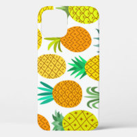 Abgeschiedene Ananas: Vintages nahtloses Muster.