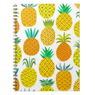 Abgeschiedene Ananas: Vintages nahtloses Muster. Notizblock