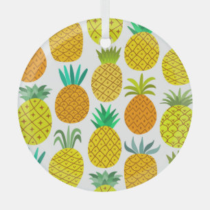 Abgeschiedene Ananas: Vintages nahtloses Muster. Ornament Aus Glas
