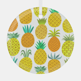 Abgeschiedene Ananas: Vintages nahtloses Muster. Ornament Aus Glas