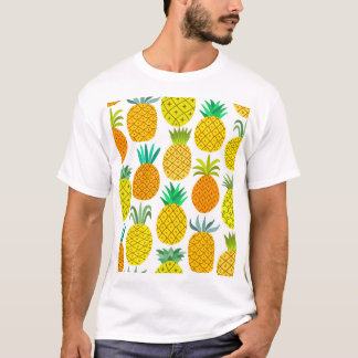 Abgeschiedene Ananas: Vintages nahtloses Muster. T-Shirt