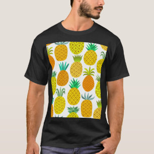 Abgeschiedene Ananas: Vintages nahtloses Muster. T-Shirt