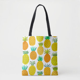 Abgeschiedene Ananas: Vintages nahtloses Muster. Tasche