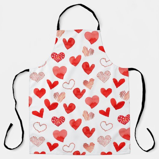 Abgeschiedene Aquarellfarbe illustrierte Liebe Her Schürze (Vorderseite)