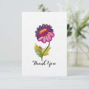 Abgeschiedene Blume Dankeskarte