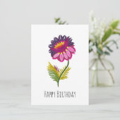 Abgeschiedene Blume Feiertagskarte (Stehend Vorderseite)