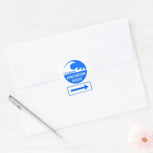 Abgeschiedene Evakuierungsroute Quadratischer Aufkleber (Umschlag)